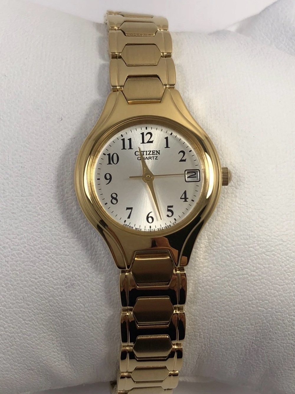 Citizen Gold Tone Watch with Silver Dial and Date